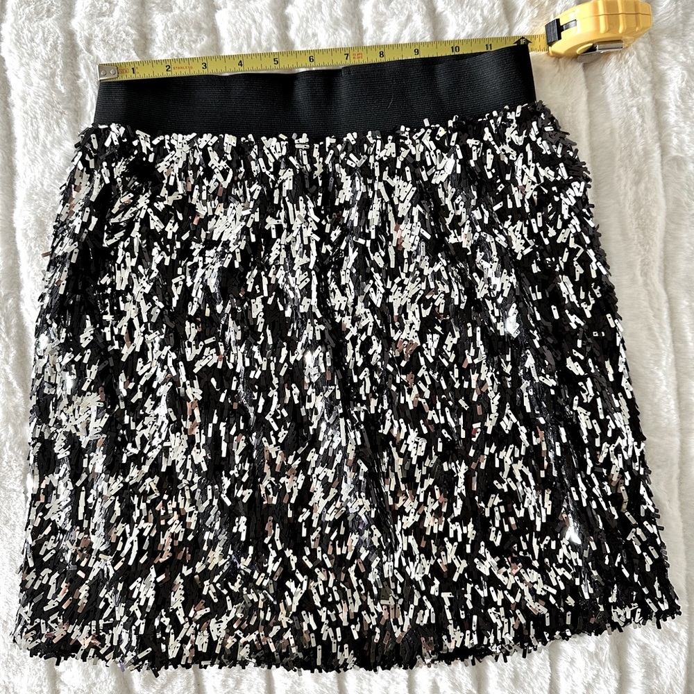 Stella & Dot Black and Silver Skirt, XS